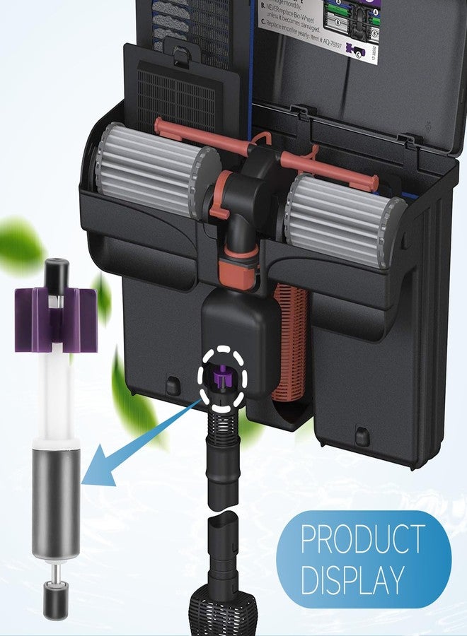 أنتوبيل قطع غيار مجموعة المروحة PRIM350B 350B متوافقة مع فلاتر Marineland Penguin Bio-Wheel 350، تُستخدم لمضخات ترشيح أحواض أسماك الزينة. - Image 5