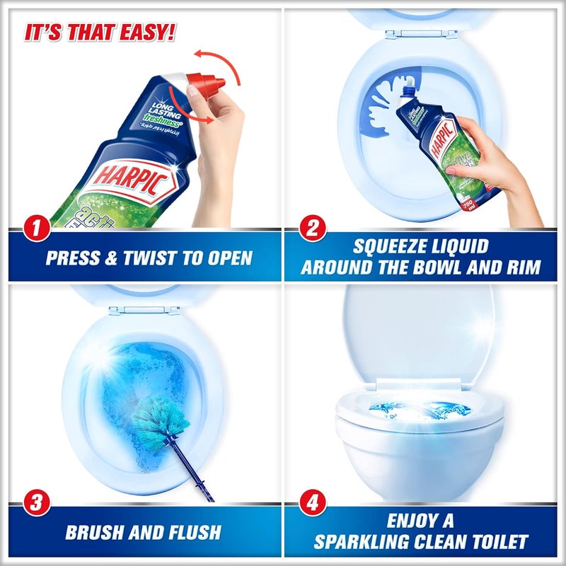 Harpic Active Fresh Toilet Cleaner - Pine Scent (Pack of 3) - Image 4