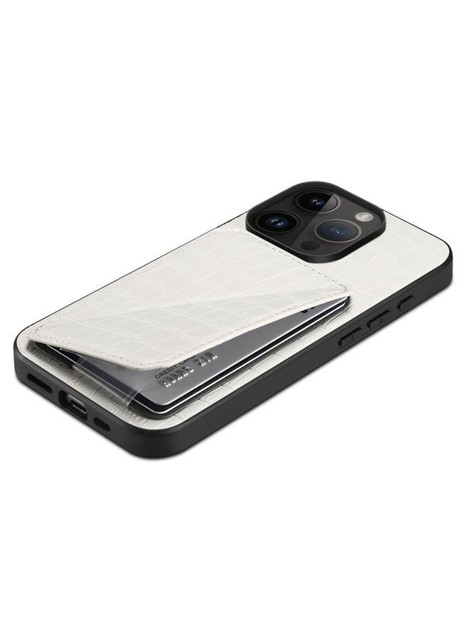 S-TOP Case For iPhone 15 Imitation Crocodile Leather Back Phone Case with Holder - Image 4