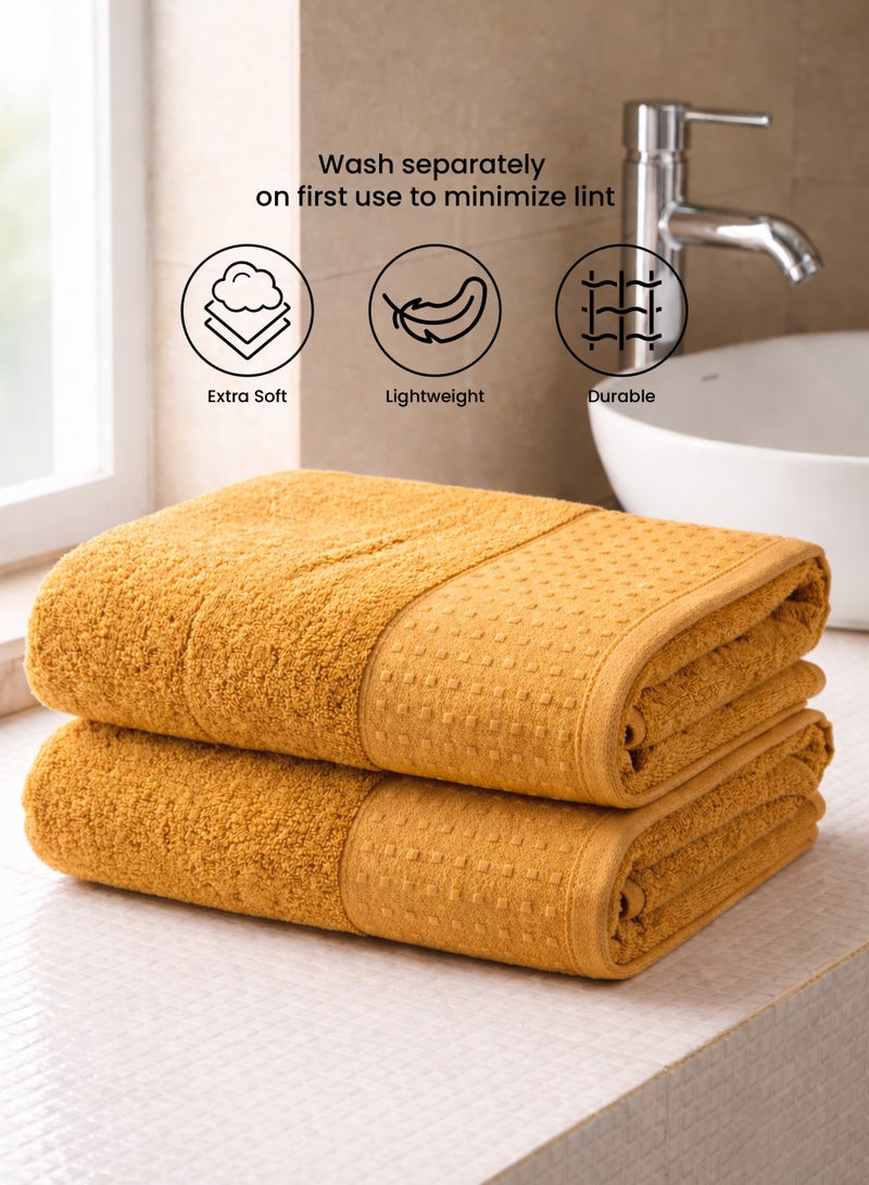 Parry Life Solo Cotton Blend Bath Towel – Highly Absorbent, Soft & Durable Bathroom Towel, Large 70×140 cm Towel - Image 2
