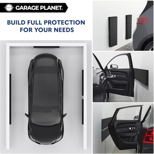 Garage Planet M2 Garage Wall Protector Car Door Wall Protector, Tool-Free, Designed in Australia (Black, 4 Pack) - Image 3