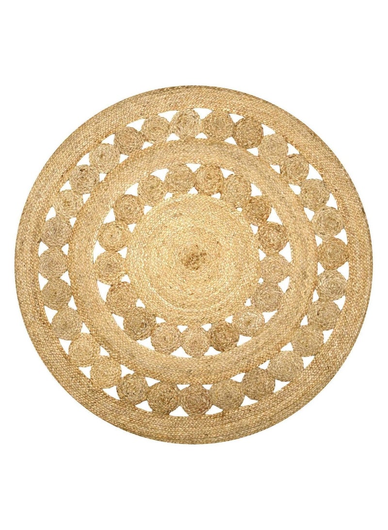 LINGWEI Jute Rug Carpet For Living room Handmade Area Rug Reversible Carpet Door Mat Floor Mat Hand Braided Natural Jute Rug Carpet For Bedroom Living room Hallway Entryway - Image 1
