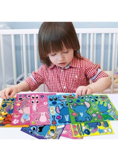 Generic 24PCS Make a Face Stickers, Lilo & Stitch Theme Stickers Book Crafts for Kids, DIY Party Supplies Favors Make Your Own Stickers, for Birthday Gifts Reward（8 Styles, 24Pcs）  - Image 5