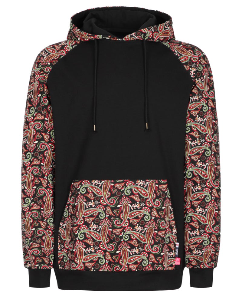 BOCOMAL FR Hoodies Pullover Paisley Printed 7.5oz Lightweight Flame Resistant Hooded Sweatshirts Non Fleece - Image 1