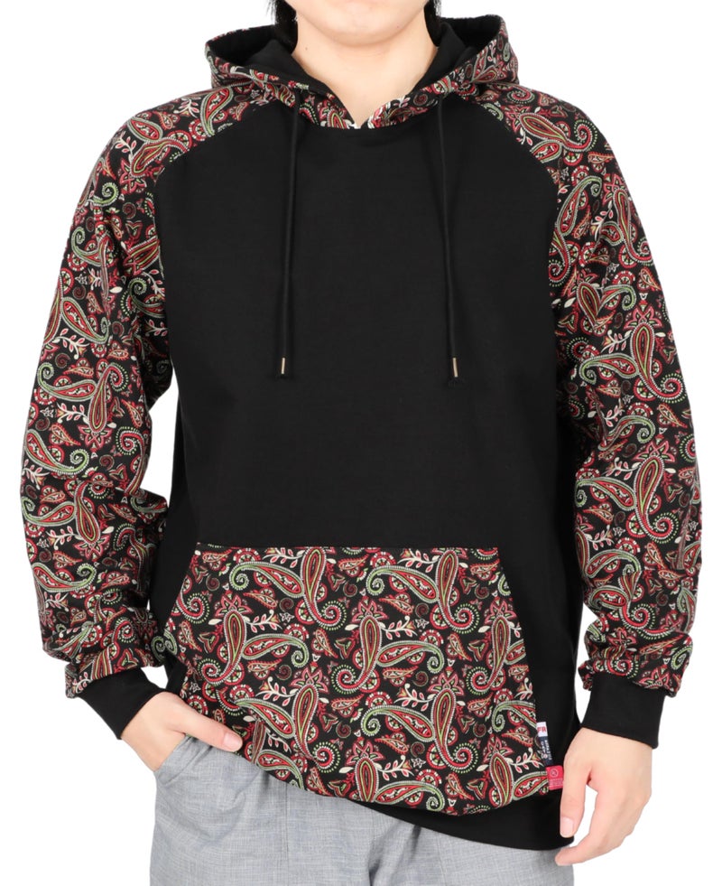 BOCOMAL FR Hoodies Pullover Paisley Printed 7.5oz Lightweight Flame Resistant Hooded Sweatshirts Non Fleece - Image 5