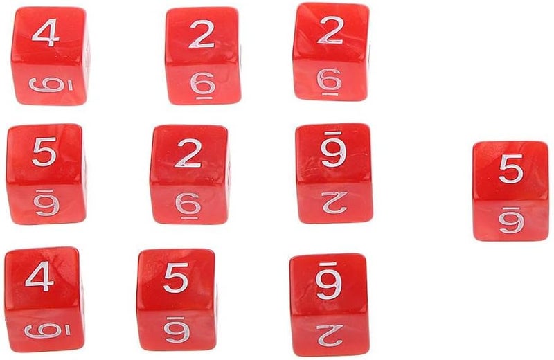 klarako Set of 20 16mm Acrylic D6 Six sided Dice  Green and Red, 16mm - Image 5