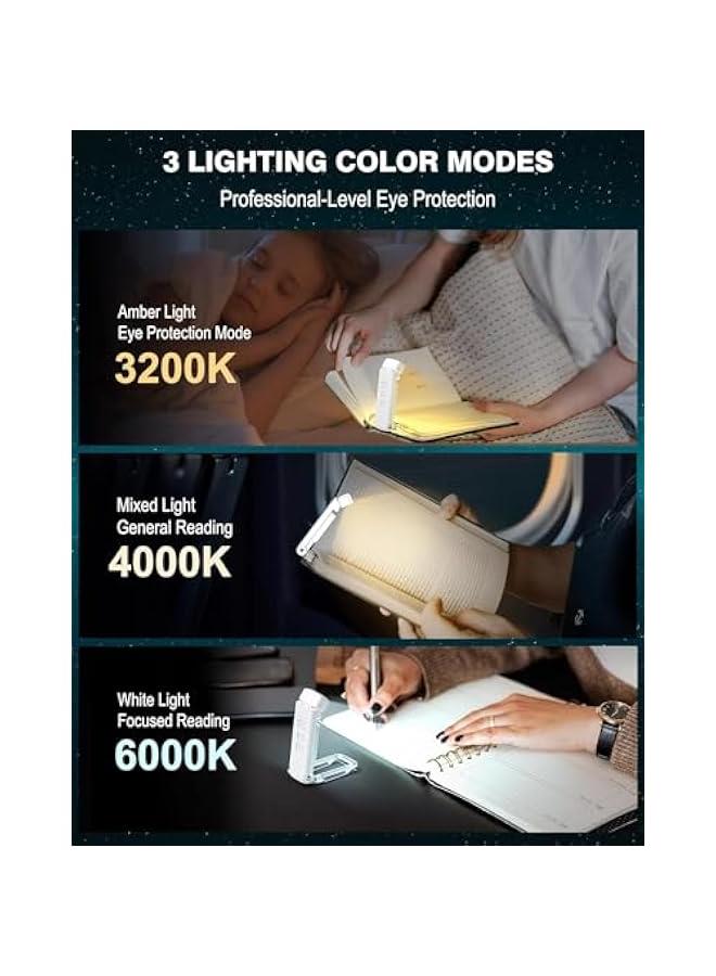 فايلكس مصاح كتا قال لإعادة الشح عر مفذ USB للقراءة في السرير ، مصاح قراءة LED قال للتثيت ، 3 ألوا رتقالية و 5 مستويات سطوع قالة للتعتيم ، صغير الحجم وطويل الأمد ، مثالي لعشاق الكت ، الأطفال - Image 2