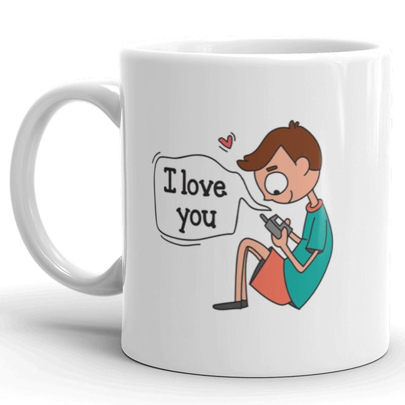 Oye Happy I Love You Premium Ceramic Mugs - Set of 2, Multicolour, 330ml - Image 2