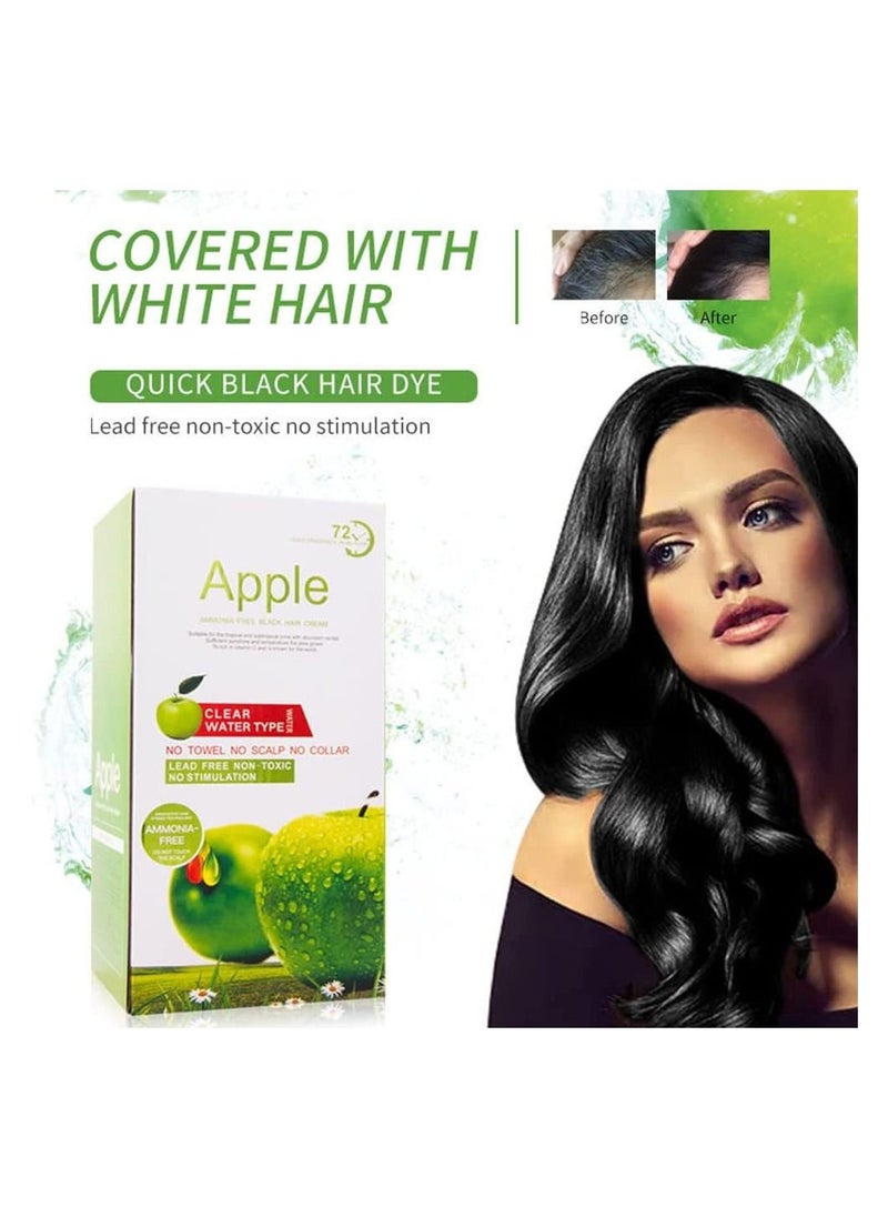 BLOOMING TIME - Apple Ammonia-Free Black Hair Cream, 100% Organic Black Hair Dye- Natural Black Hair Color cream - Image 1