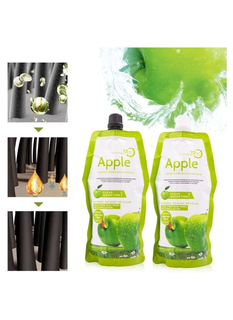 BLOOMING TIME - Apple Ammonia-Free Black Hair Cream, 100% Organic Black Hair Dye- Natural Black Hair Color cream - Image 1