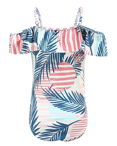 HowJoJo Big Girls One Piece Swimsuits Off Shoulder Ruffle Swimwear Floral Bathing Suit Size 14/12-14 - Image 2