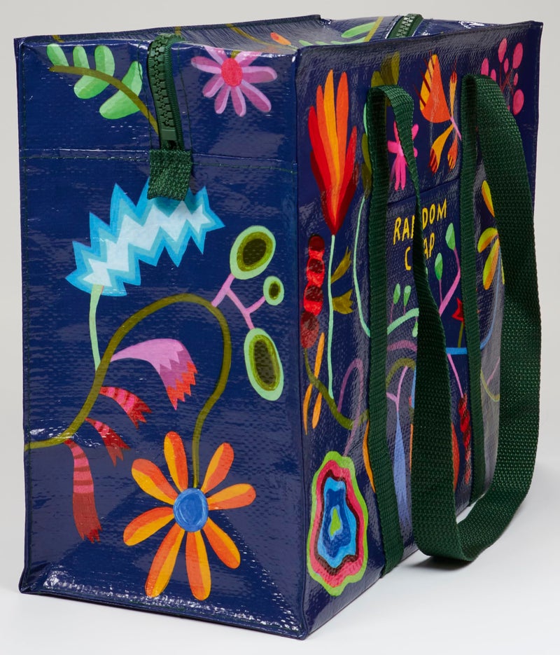 Blue Q Reusable Shoulder Tote Bag - Random Crap - Carry Everywhere Bag with a Hefty Zipper, Exterior Pocket & Reinforced Floor, Easy to Clean, Spacious, Durable, & Fun Design, 95% Recycled Material - Image 2