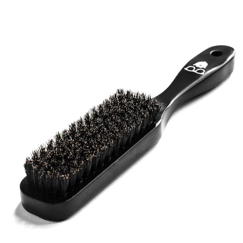 Beardoholic Beard Brush Black  100 Boar Bristles and Durable Bamboo Handle  Removes Tangles Beard Dandruff Ingrown Hairs and Detangles Loose Hairs with Ease  Long Lasting
