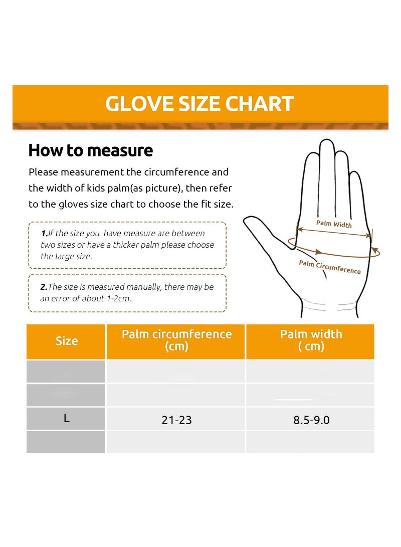 Cycling Gloves, Full Finger Bike Gloves with Anti-Slip Gel Padded, Shock Absorbing, for Road Bicycle Mountain Bike Men Women (Size L)