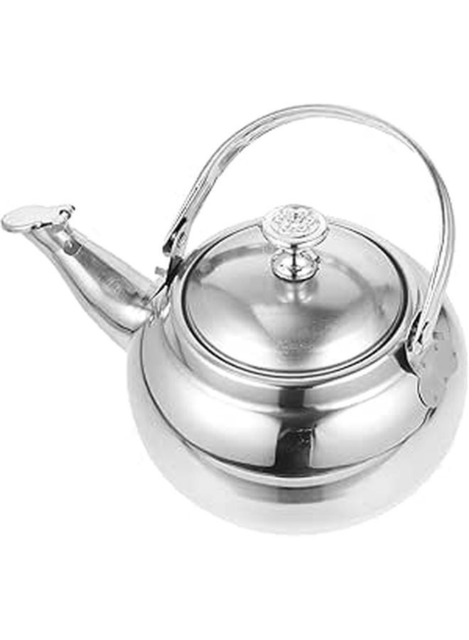 Stainless Steel Teapot With Strainer Rust Resistant Rapid Heating For Kitchen And Outdoor Use - Image 1