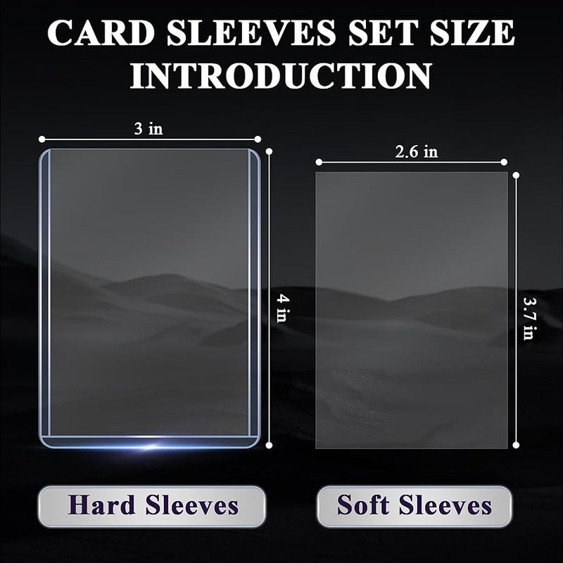 Top Loaders for Cards, 3x4 Toploaders for Cards, 200 Pcs Card Sleeves Hard Plastic, Collectible Trading Card Ptotective Sleeves, Card Protectors Hard Plastic for Baseball, Football and Game Cards. - Image 2