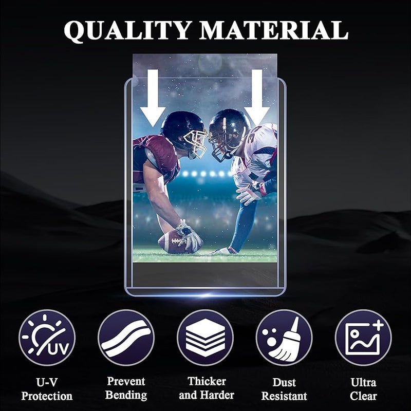Top Loaders for Cards, 3x4 Toploaders for Cards, 200 Pcs Card Sleeves Hard Plastic, Collectible Trading Card Ptotective Sleeves, Card Protectors Hard Plastic for Baseball, Football and Game Cards. - Image 3