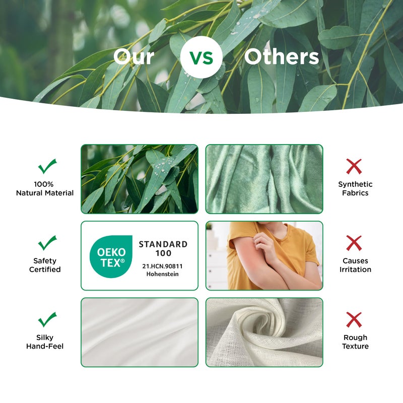 Bedsure Duvet Cover Queen - Moisture Wicking and Silky Eucalyptus Lyocell Cotton Hybrid Comforter Cover Set for Hot Sleeper - Buttery Soft and Breathable, Cooling Bedding Set, Forest Green - Image 5