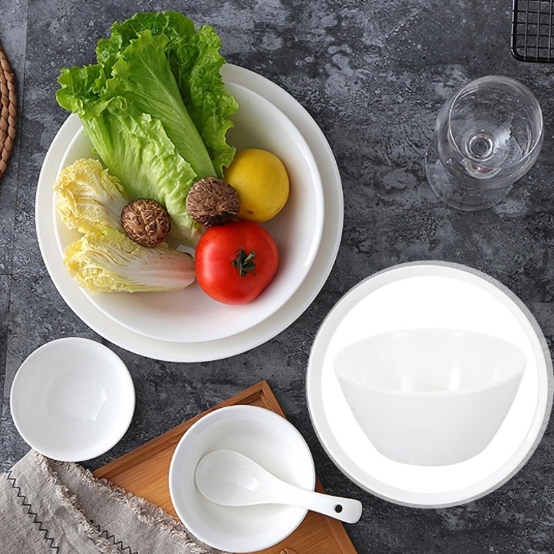 طقم صحون شوربة وأرز من الميلامين قطعتين - أدوات مائدة متينة للاستخدام في المطابخ والمطاعم - Image 5