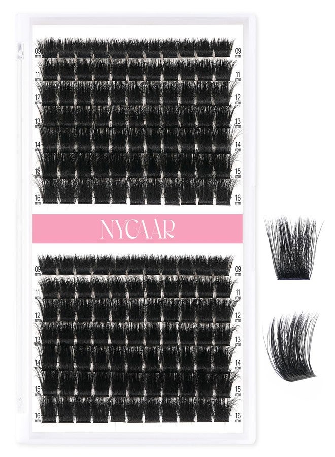 Lash Clusters 3D Effect Individual Lashes NYCAAR 154pcs 200D D Curl 9-16MIX Eyelash Clusters Wispy Lashes Fluffy Cluster Lashes Natural Soft DIY Lash Extension(200D-D-9-16MIX)