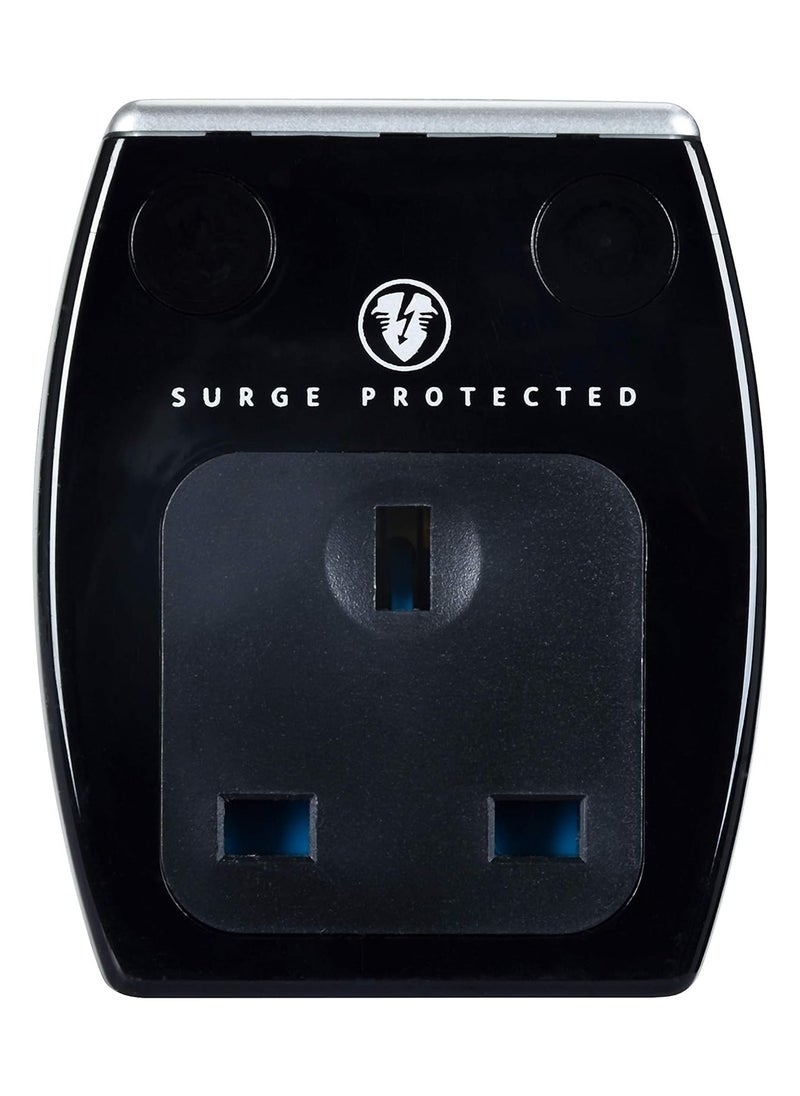 MASTERPLUG - Masterplug Single Socket Surge Adaptor with USB Power - Image 1