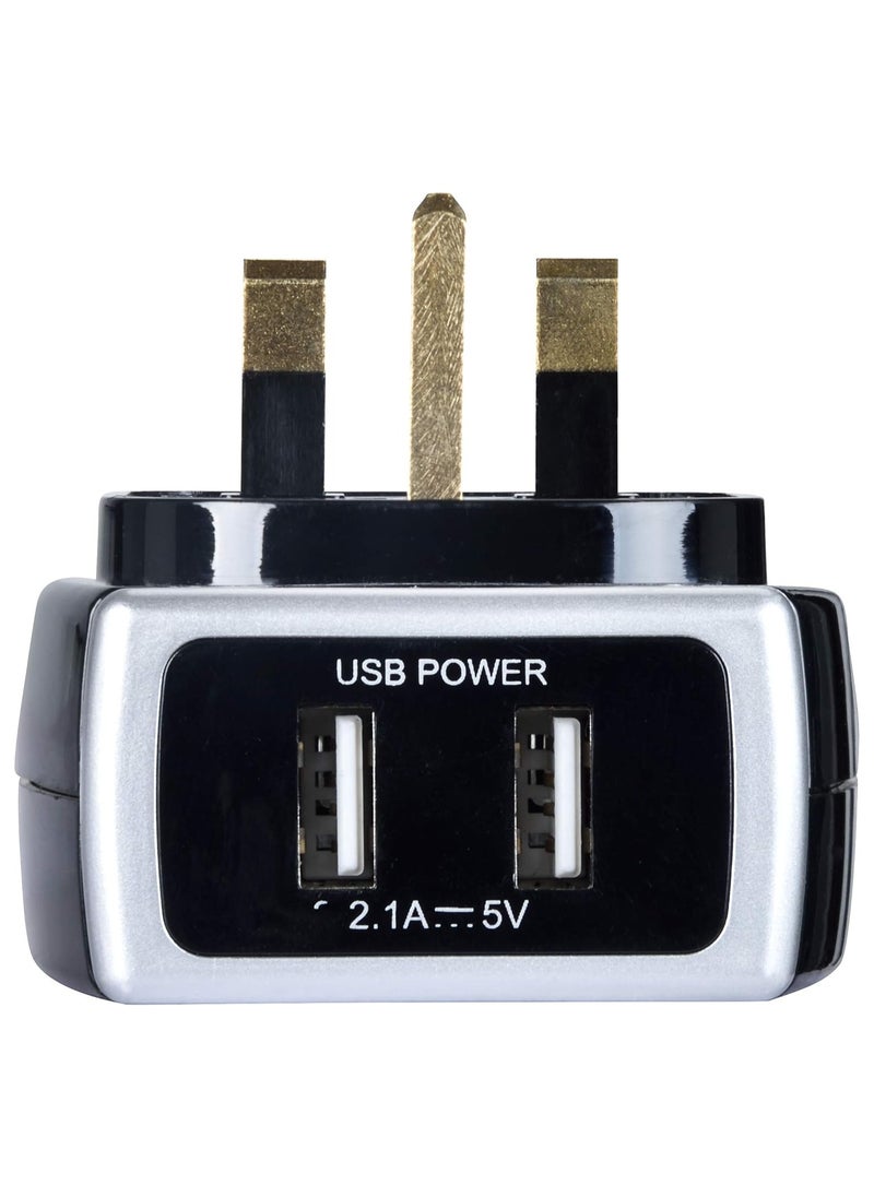 MASTERPLUG - Masterplug Single Socket Surge Adaptor with USB Power - Image 1