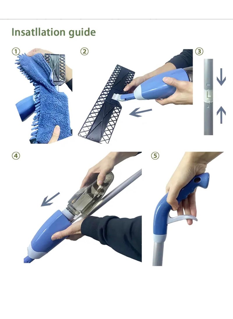 dreamons link - Double-Sided Floor Mop, Wet/Dry Cleaning, Adjustable Handle Spray Mop. - Image 1