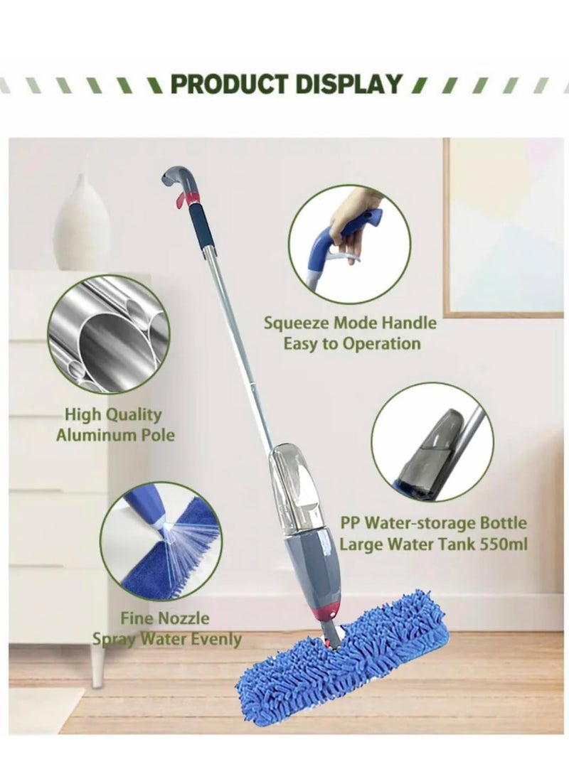 dreamons link - Double-Sided Floor Mop, Wet/Dry Cleaning, Adjustable Handle Spray Mop. - Image 1