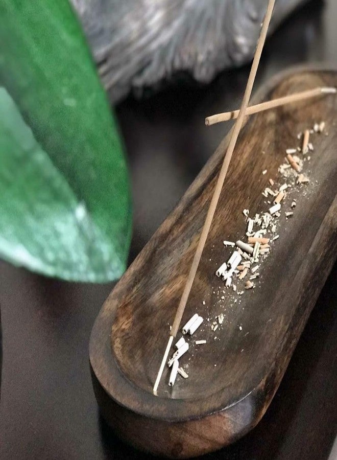 كاسا ستايل مبخرة خشبية مزدوجة على طراز كاسا - وعاء كبير لتجميع الرماد - ديكور منزلي مصنوع يدويًا - Image 3