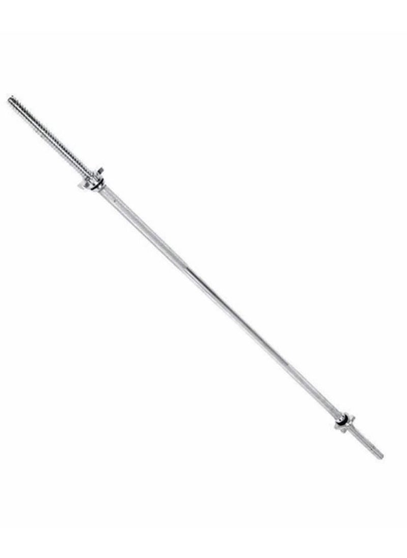 Generic Professional Straight Barbell Bar With Spin Lock  - 120 cm stainless steel  - Image 2