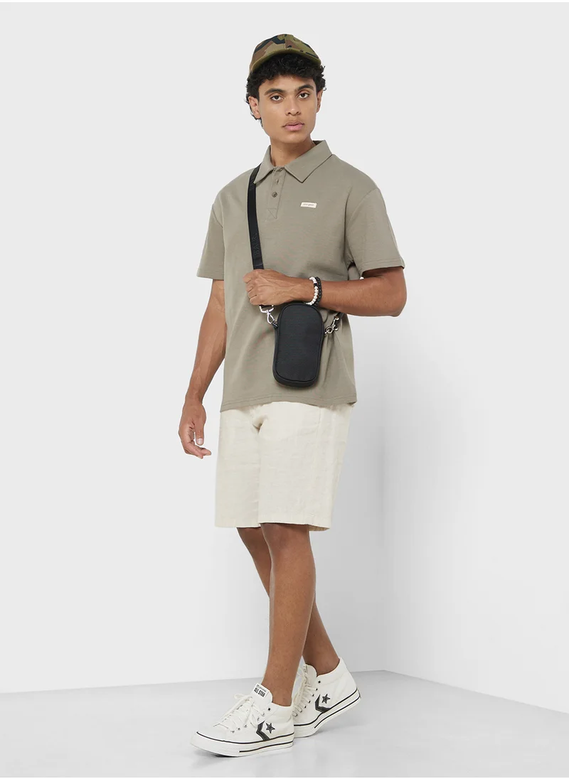 Seventy Five Polo Solid Shorts Sleeve T-Shirt