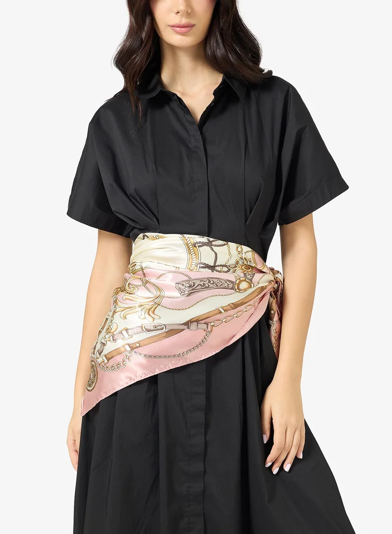 Satin Baroque Print Headscarf