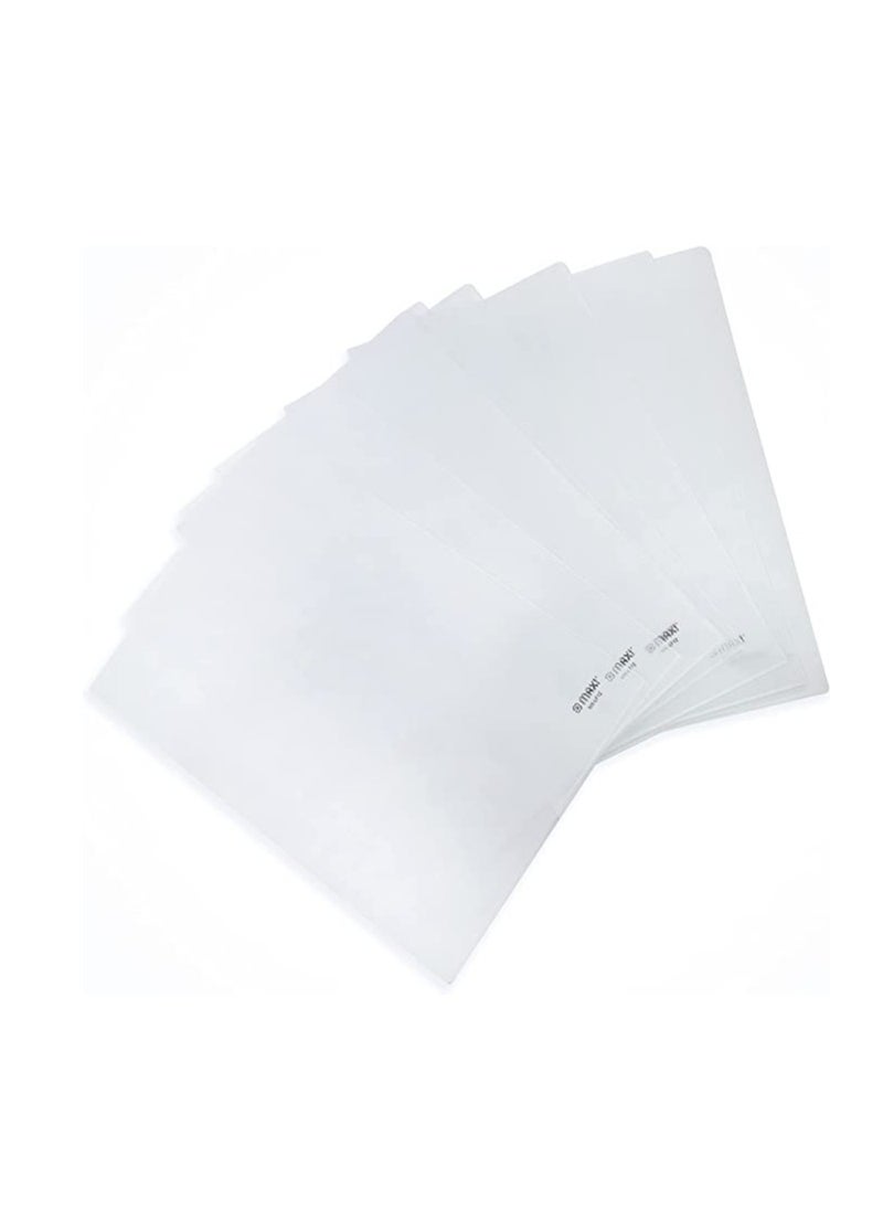 MAXI A4 L FOLDER CLEAR POLY BAG OF 12PC, LF12