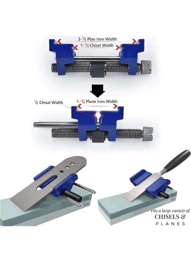 HOOKOR Knife Sharpening Stone, Whetstone Includes 4 Side Grit 400/1000 3000/8000, Non-Slip Bamboo Base, Angle Guide, Polishing Compound, Leather Strop, Flattening Whetstone,Professional Kit - Image 3