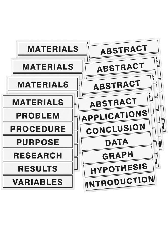 Lewtemi - 4 Sets Of Self Adhesive Presentation Science Subtitles Science Fair Display Boards Science Fair Board Supplies Science Fair Titles For Classroom Office Science Fair Supplies - Image 1