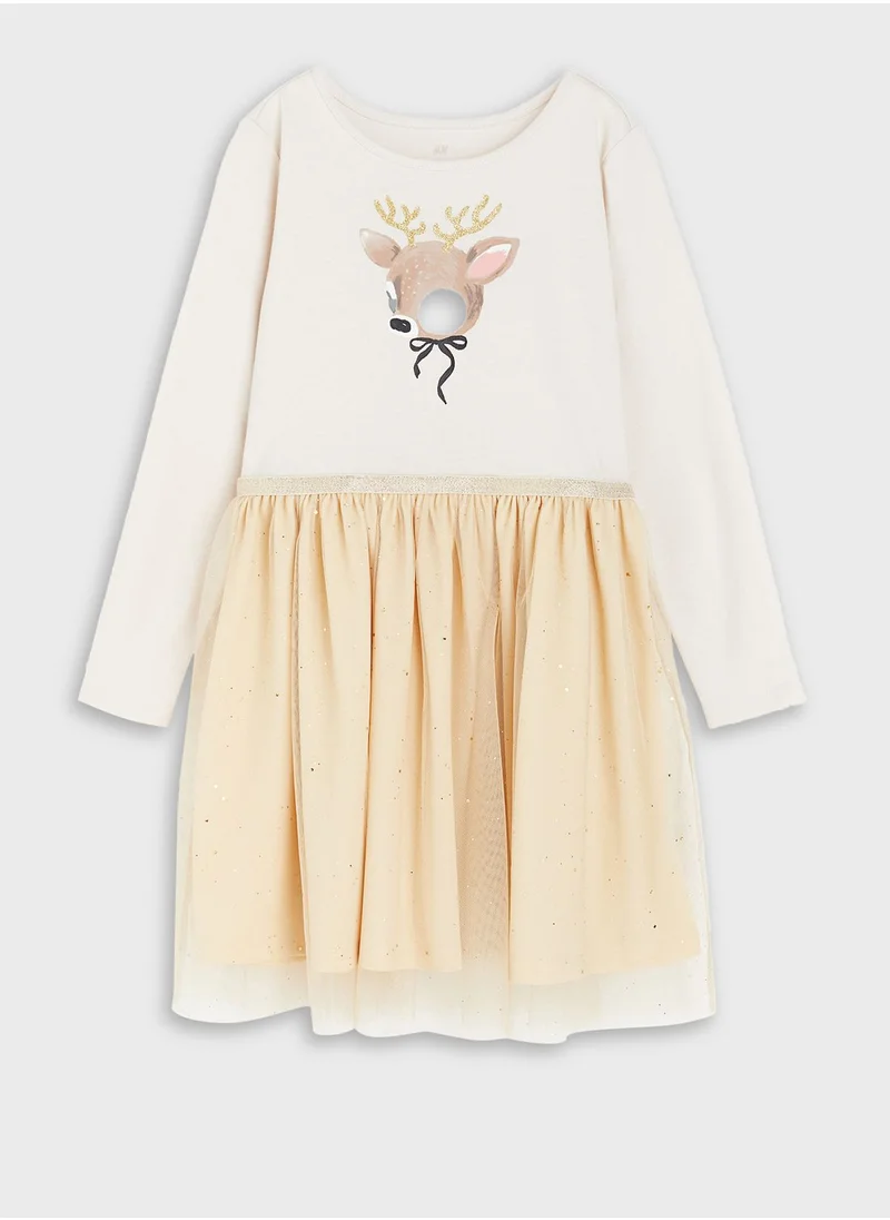H&M Kids Tulle-Skirt Jersey Dress