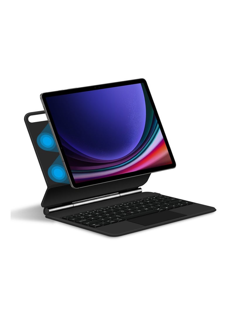 Keyboard Case for Galaxy tab S8 11 inch/Galaxy tab S7 11/Galaxy tab S9 11 inch/Galaxy tab S9 FE11 inch, Floating Magnetic Holder, 7 Colors Backlight and Multi-Touch Trackpad, S Pen Holder, Ultra-Thi - Image 1