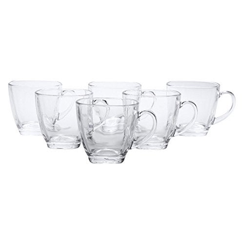 Home-Cart Lvook Square 6 Crystal Glass Mugs for Tea and Coffee (145 ml) -Set of 6 - Image 2
