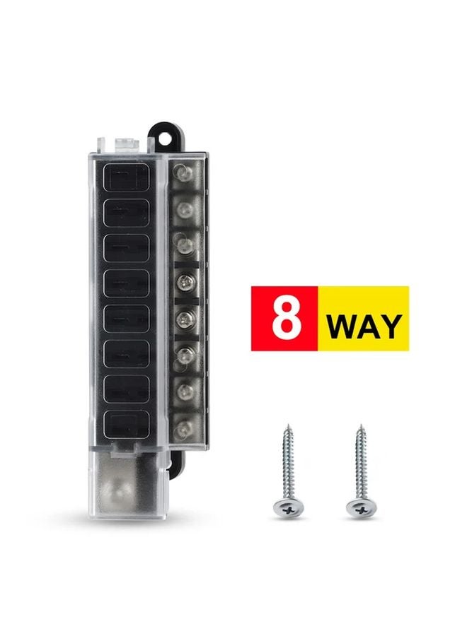 8 طريقة صندوق فيوزات سيارة شاحنة ثقيلة 12 فولت 24 فولت مع فيوزات شفرة ATO نظام توزيع الطاقة - Image 1