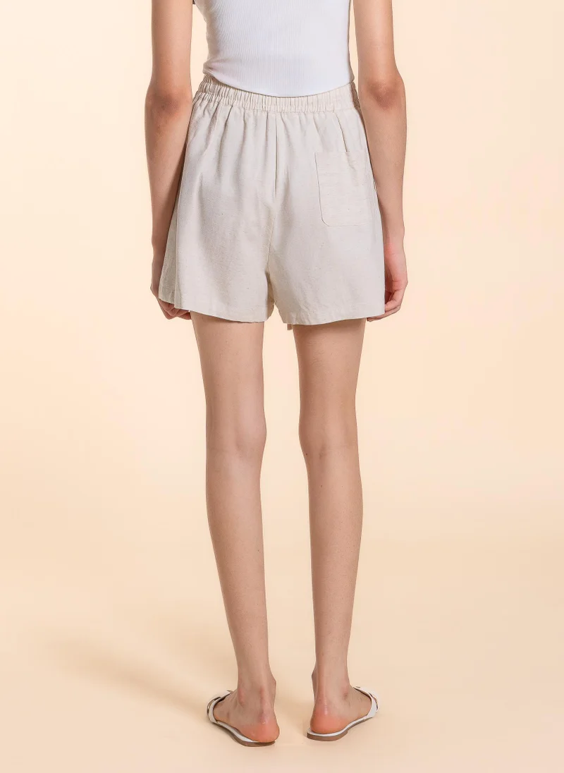 SHAPES LINEN BLEND COMFORT SHORTS