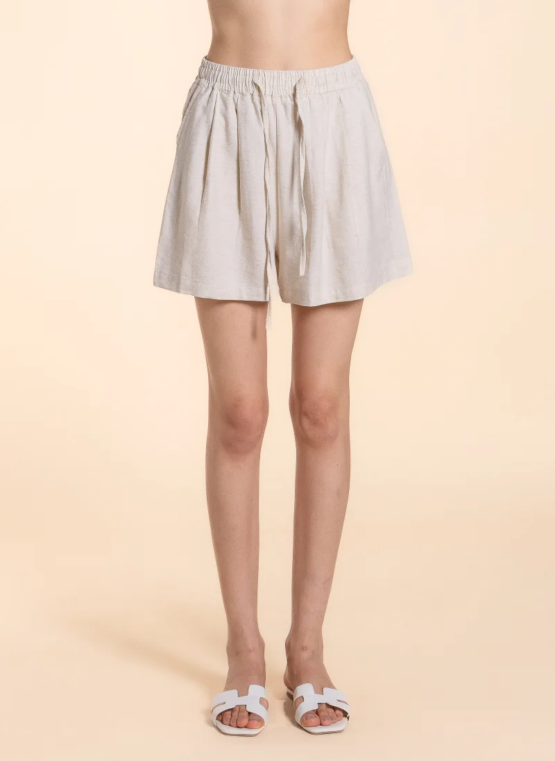 LINEN BLEND COMFORT SHORTS