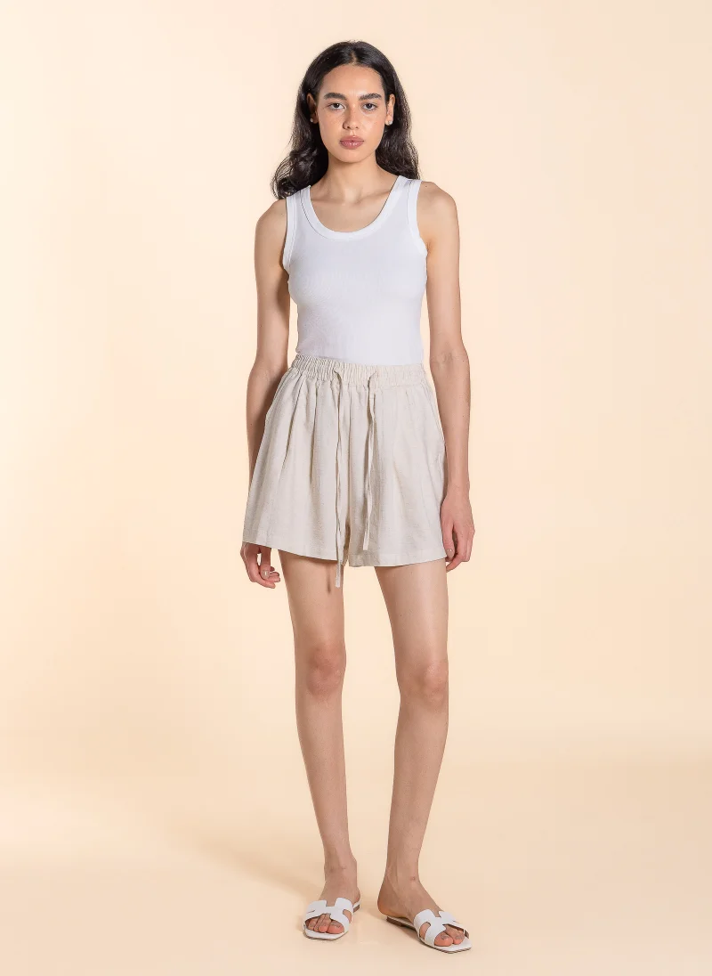 SHAPES LINEN BLEND COMFORT SHORTS