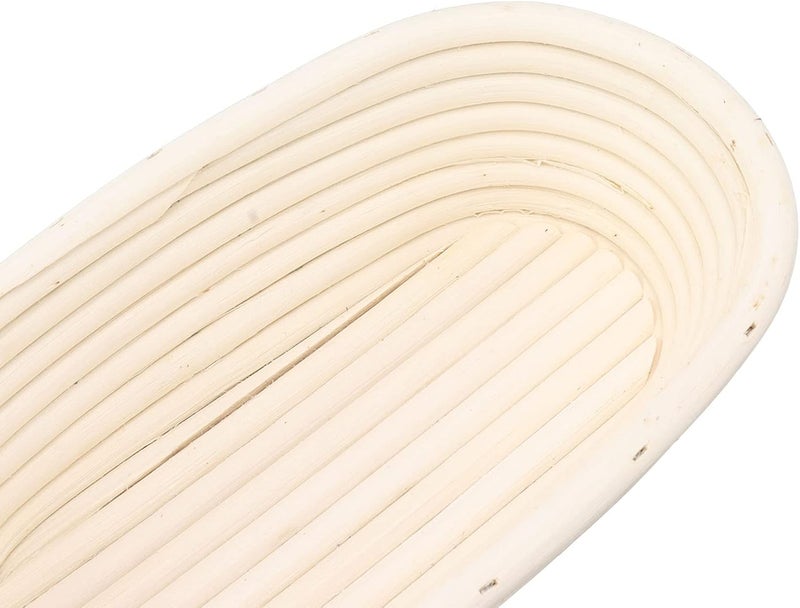 25cm Oval Bread Proofing Basket Set, Natural Rattan Sourdough Proofing Basket with Dough Scraper, Cloth Liner and Brush, Bread Making Kit for Home Bakers, Perfect for Sourdough and - Image 3