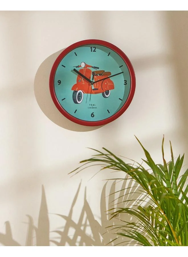 Teal by Chumbak Wall Clocks | 11 inch| Silent Sweep movement