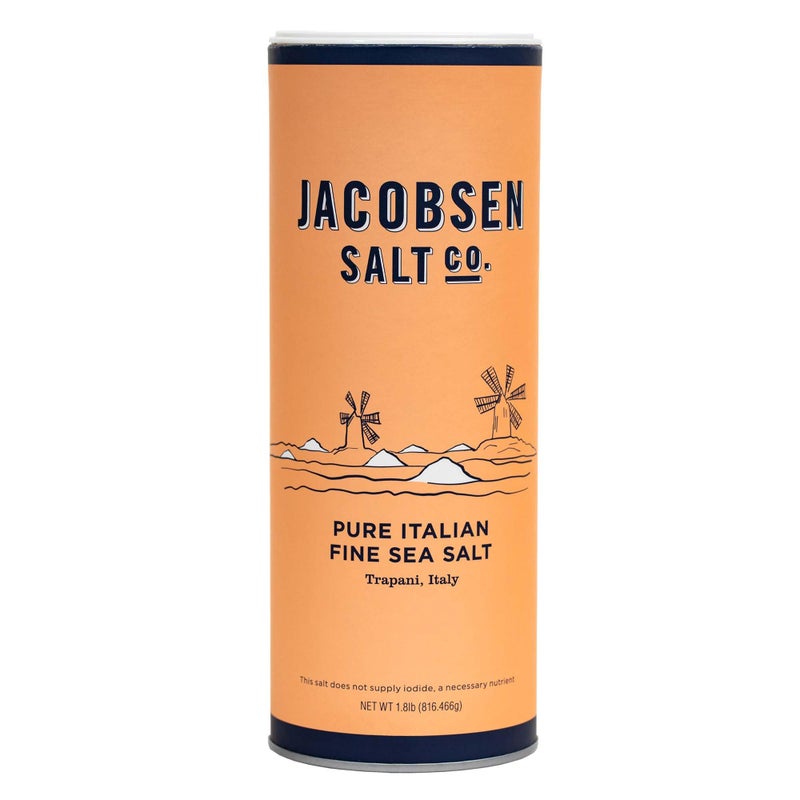 Jacobsen Salt Co. Pure Italian Fine Grain Sea Salt - Real Sea Salt for Cooking, Baking, or Pickling, Gourmet Seasoning, Harvested in Italy - 1.8 lb - Image 1