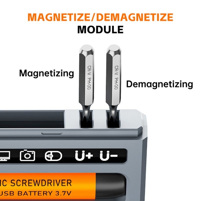 Electric Precision Screwdriver Set 32-in-1 USB-C - 150 RPM Copper Motor Manual Auto Dual Mode Cordless Screwdriver for Electronics Repair - Image 5