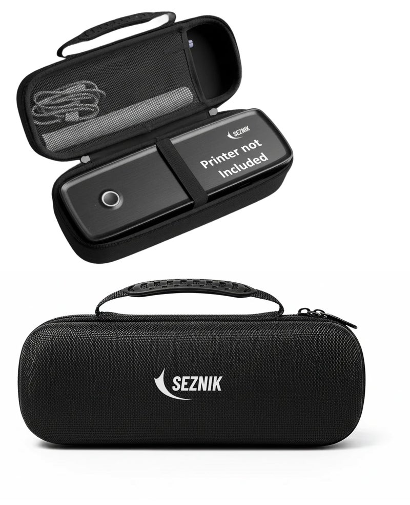 SEZNIK Hard Case Cover for Printers – Durable Oxford Fabric, Smooth Double Zipper, Large Capacity up to 3 kg, Compact & Easy to Carry, Ideal for Daily Use – Black - Image 1
