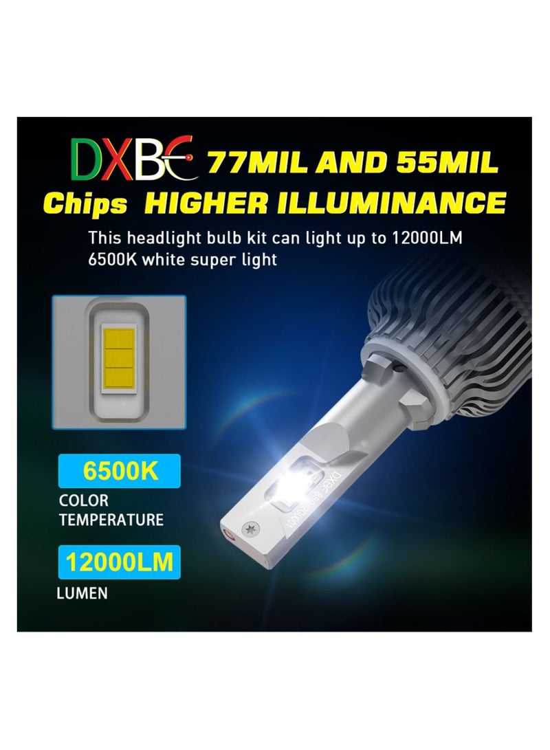 DXB-C 880/881 100W 12.000LM SET 6500K LED Car Headlights 300% Brightness New 6500K Cool White Bulb High Beam and Low Beam Pack of 2 - Image 5