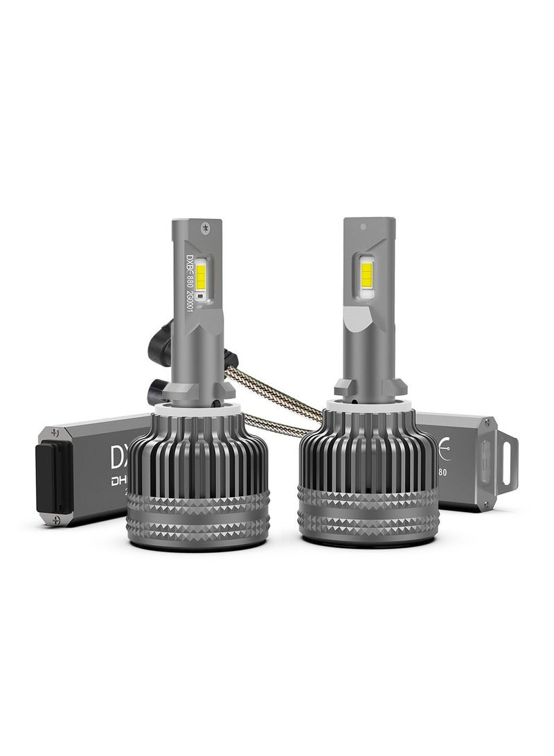 DXB-C 880/881 100W 12.000LM SET 6500K LED Car Headlights 300% Brightness New 6500K Cool White Bulb High Beam and Low Beam Pack of 2 - Image 2