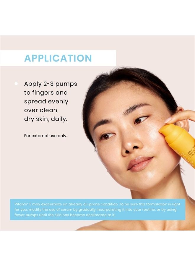 Timeless Skin Care سيروم فيتامين C + E بنسبة 20% وحمض الفيروليك - 1 أونصة - تركيبة خفيفة وغير دهنية - استخدمه يوميًا لتفتيح واستعادة وتصحيح البشرة - موصى به لجميع أنواع البشرة - Image 4